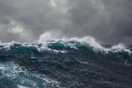 stormy sea.