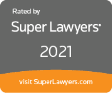 'Super lawyers' badge from 2021.
